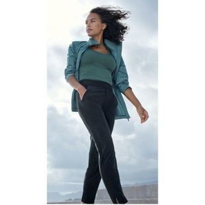 Athleta New Advantage Poplin Top XS Deep Ocean Teal Green Blue